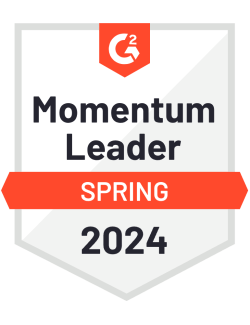 G2 award Momentum Leader Spring 2024