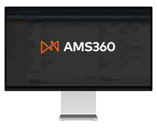 AMS360 screen with logo
