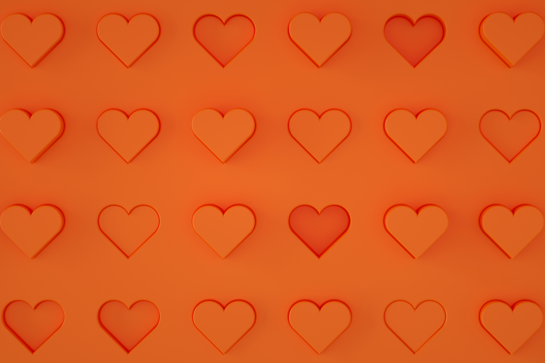 Orange hearts