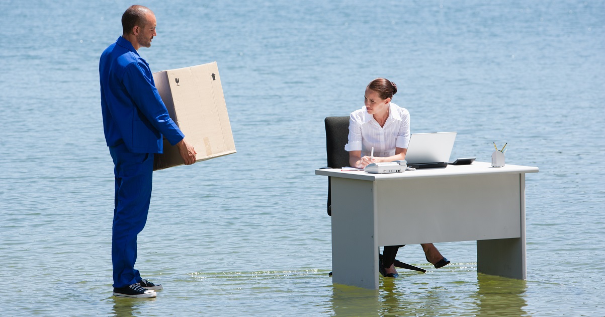 Desk on water