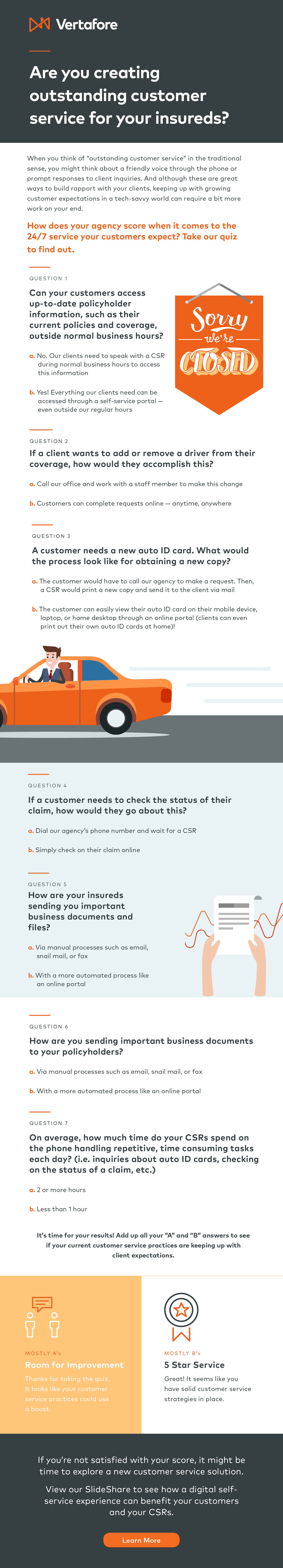 Are you creating outstanding customer service for your insureds? Infographic