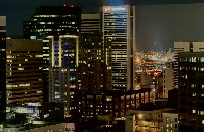 Vertafore building at night