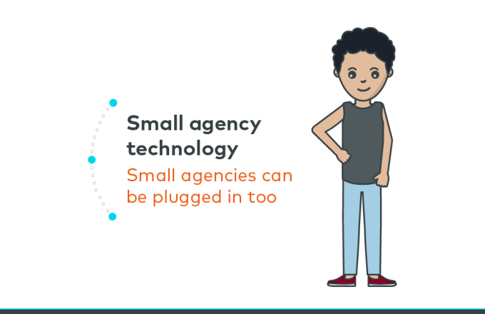 animated person standing next to title of blog