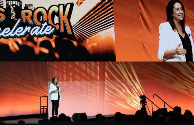 Vertafore's Amy Zupon Main Stage Accelerate 2023