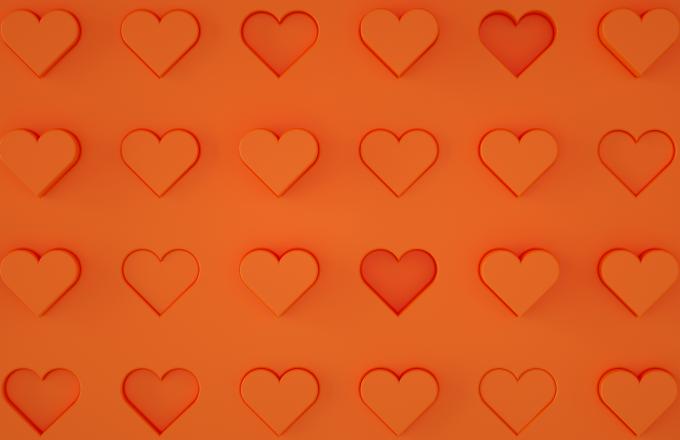 Orange hearts