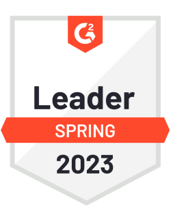 Vertafore's Leader award from G2 Spring 2023 for PL Rating
