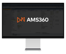 AMS360 screen with logo