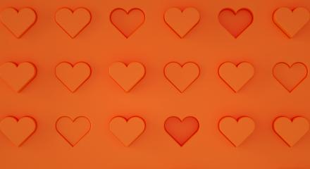 Orange hearts