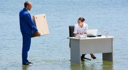 Desk on water