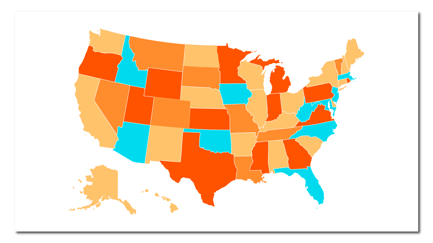 Evaluating new markets us map