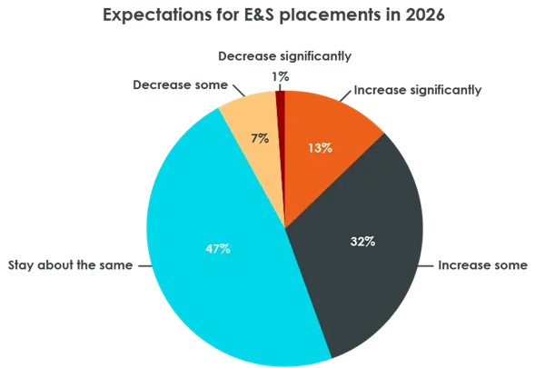 Expectations for E&S placements in 2026