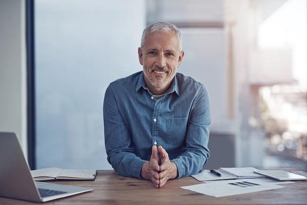 Securities firm - man at desk