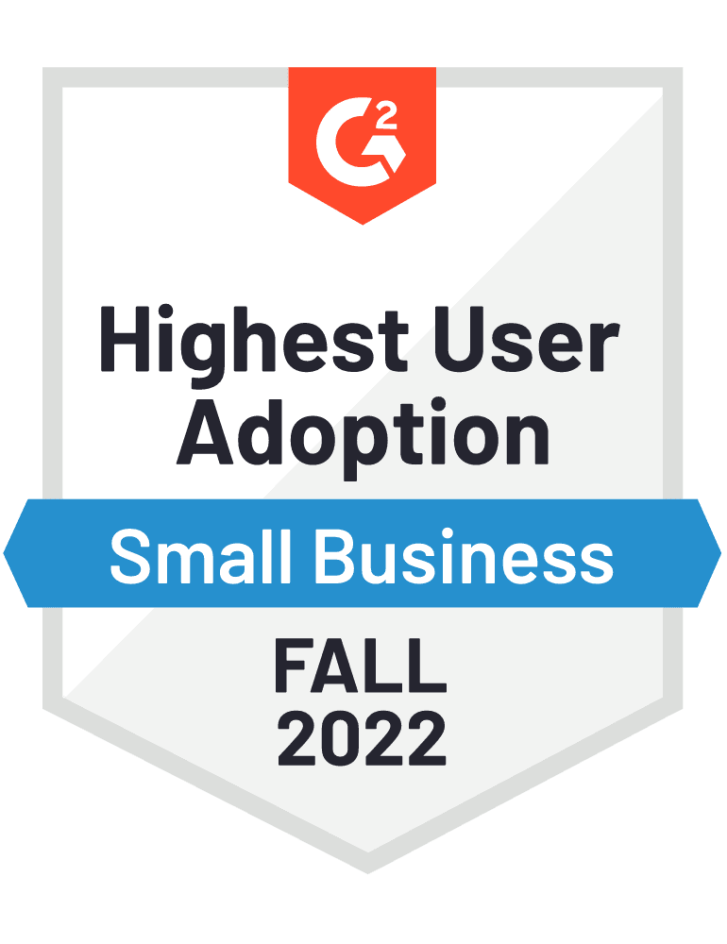 G2 Small Business Highest User Adoption - Fall 2022