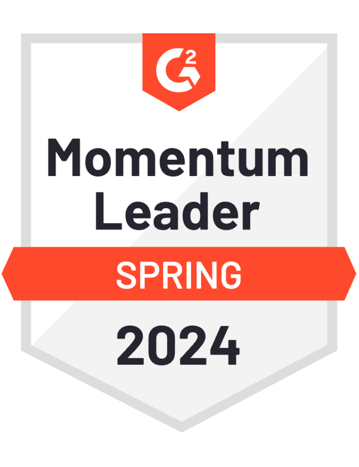 G2 award Momentum Leader Spring 2024