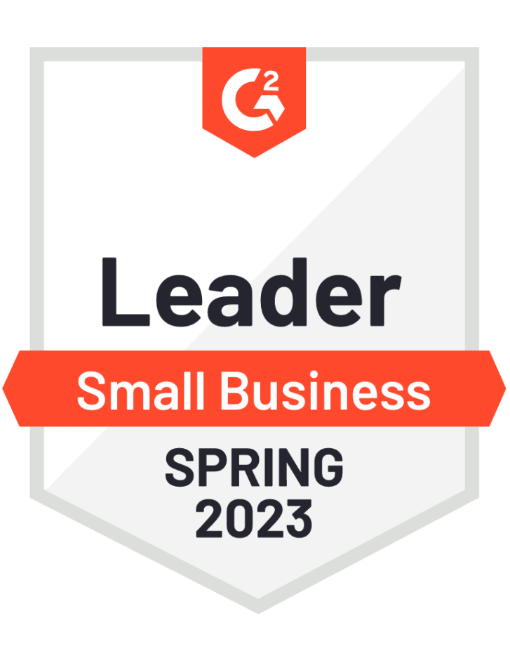 Vertafore's Small Business Leader award from G2 Spring 2023 QQCatalyst
