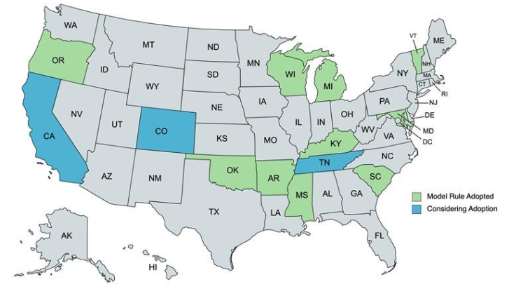 Securities Education Adoption Map