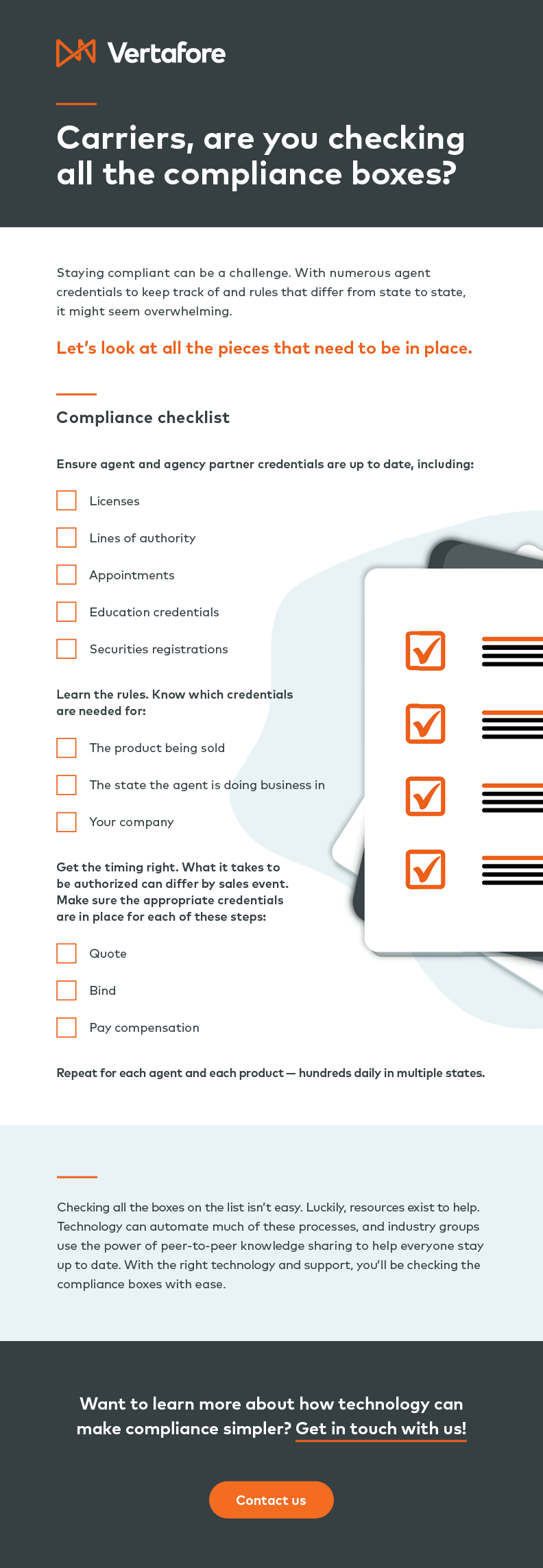 Carriers checking all the compliance boxes - infographic