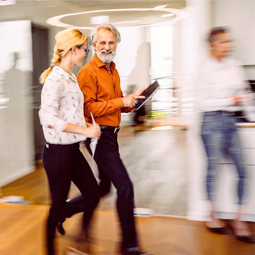 AI you can trust - coworkers walking