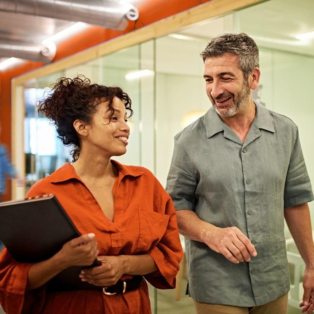 Carrier solutions - coworkers talking