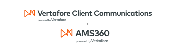 Vertafore Client Communications logo + AMS360 logo
