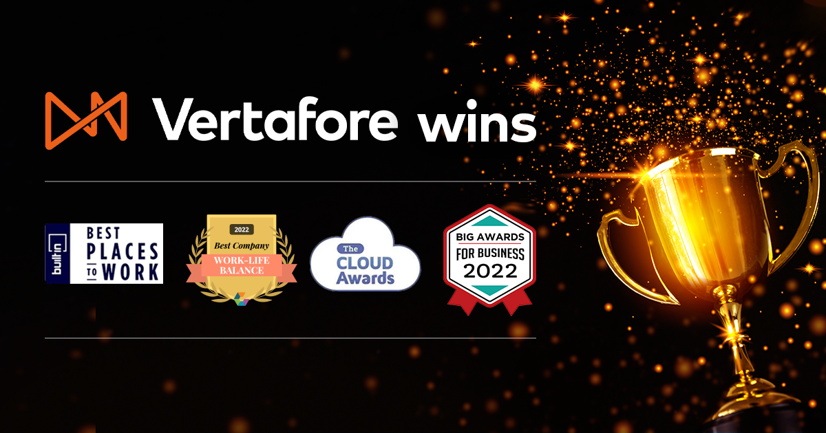 Recognitions as a best place to work and organization of the year put Vertafore among the best of the best