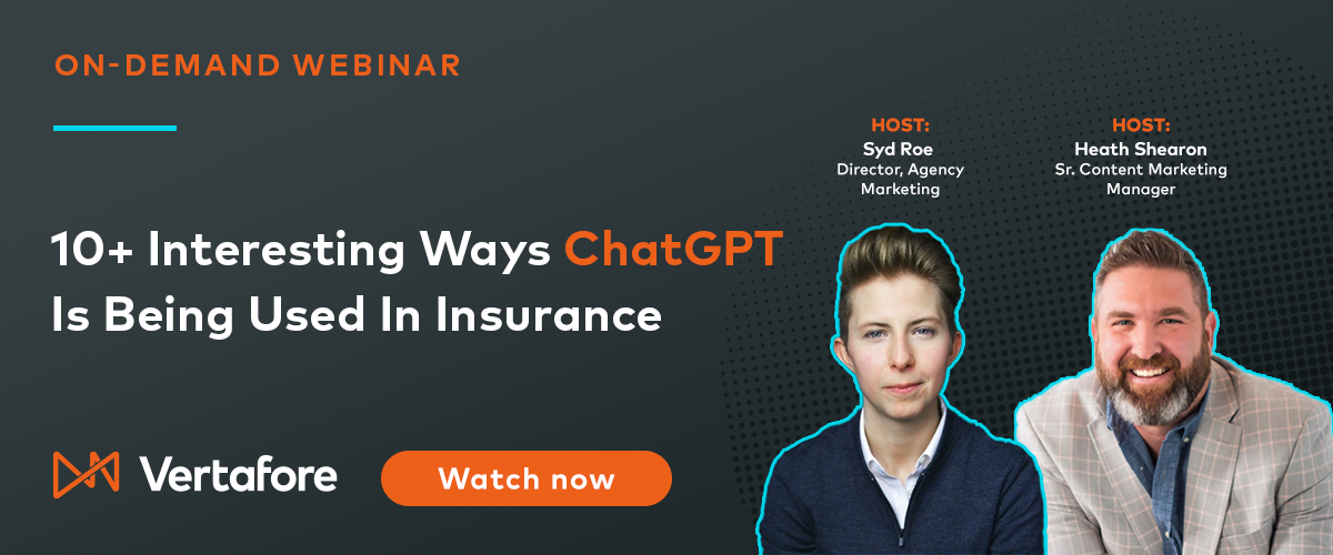 Vertafore on-demand webinar - how ChatGPT is being used in insurance